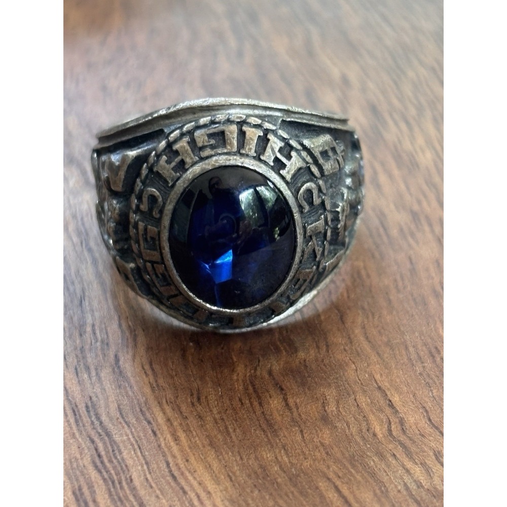 Vintage Jostens Sterling Silver Class 1979 Ring Size 8.75 Kellogg High 12.5 Gr